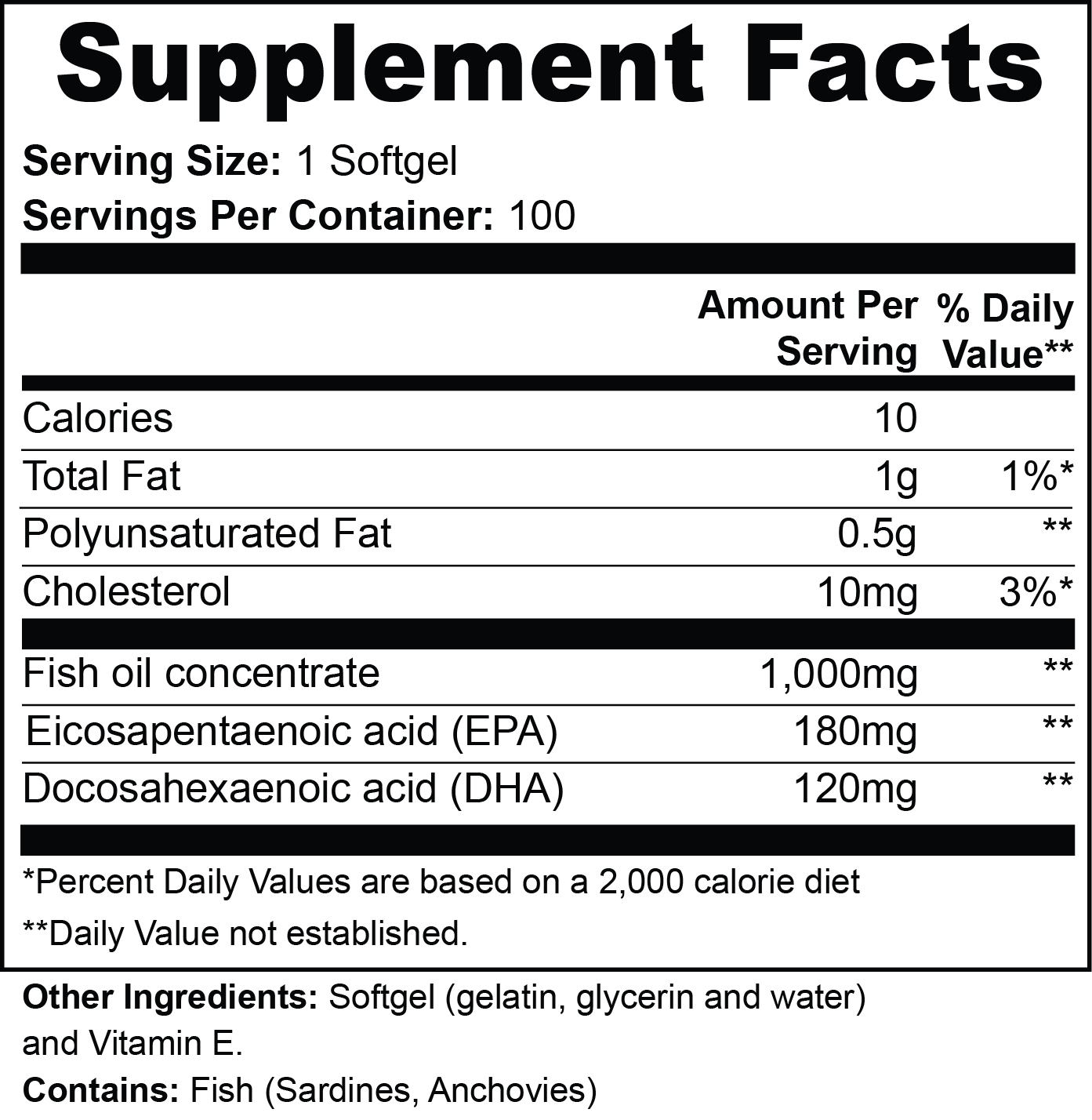 Fish Oil Supplement | Heart, Brain & Joint Support