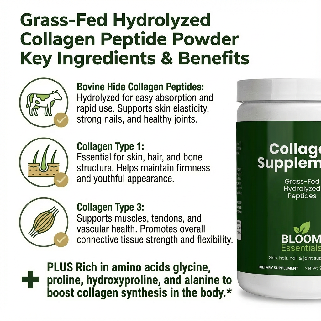 Collagen Supplement - Grass-Fed Hydrolyzed Peptides