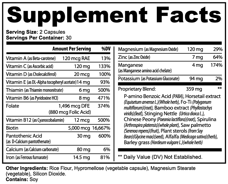 Hair Growth Supplement | Hair, Skin & Nails Support