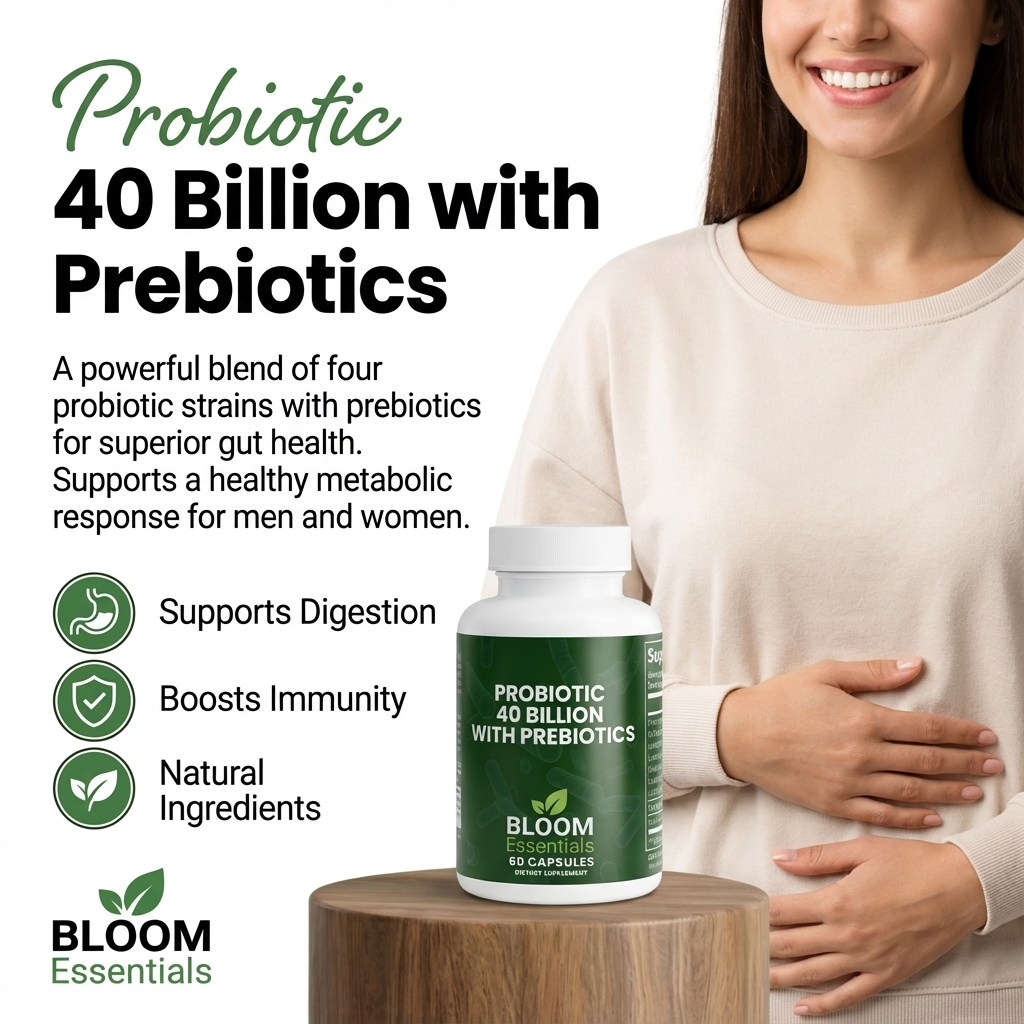 Probiotic Supplement | 40 Billion CFU with Prebiotics